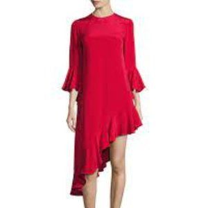 ALEXIS - Ruffle-Trim Asymmetric Dress